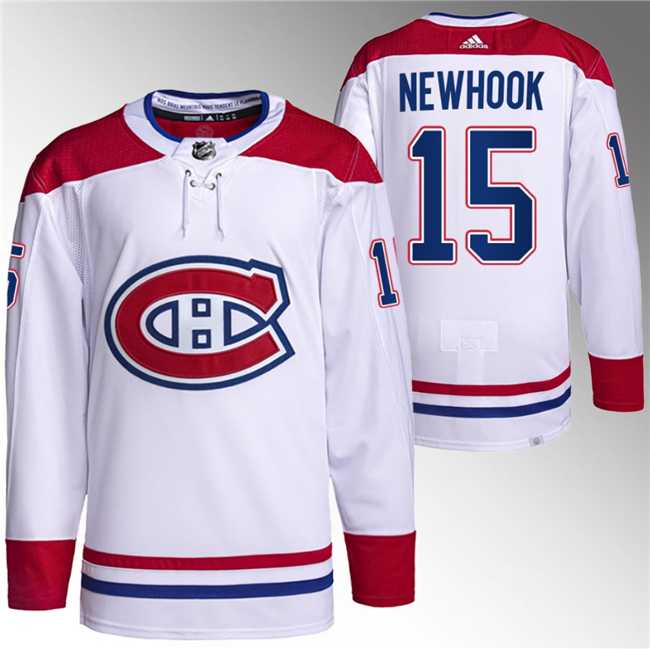 Men%27s Montreal Canadiens #15 Alex Newhook White Stitched Jersey
